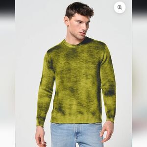 Ploumanac'h Cyr Rock Art Sweater in Flourite Size XL Mens Merino Wool